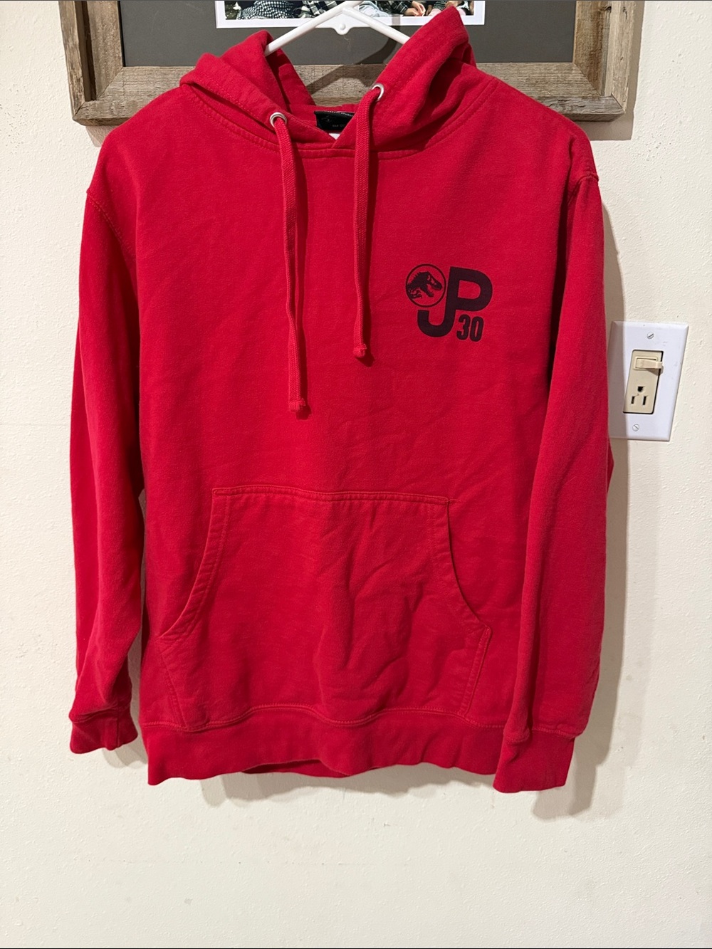 Official Universal Jurassic Park 30th Anniversary Red Hoodie
